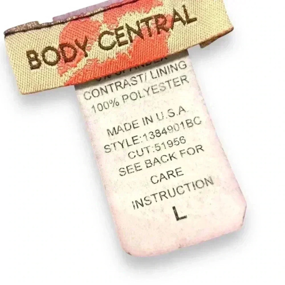 Body Central Size Large Black Lace and Sequin Over Nude Keyhole Back Mini Dress - Picture 14 of 16